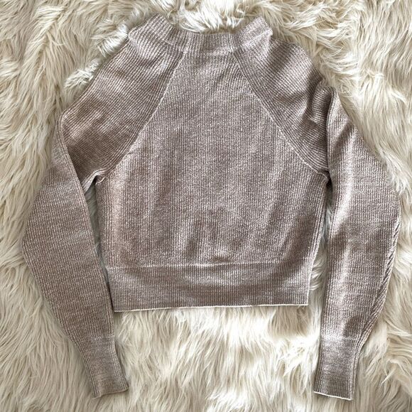 Free People Heathered Beige Knit Pullover Sweater Sz XS Stretchy-Like a New - Picture 6 of 8